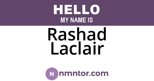 Rashad Laclair