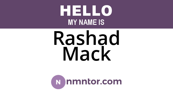 Rashad Mack