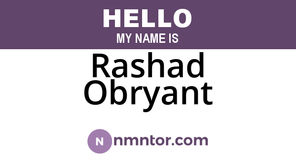 Rashad Obryant