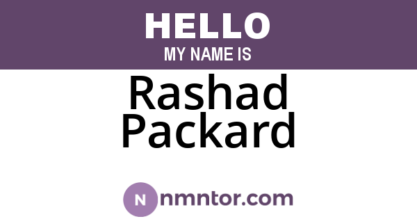 Rashad Packard