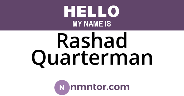 Rashad Quarterman
