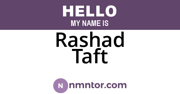 Rashad Taft