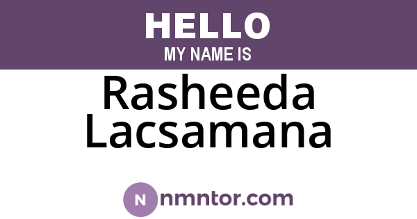 Rasheeda Lacsamana