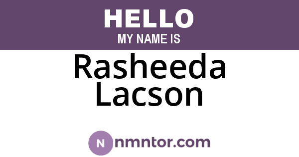 Rasheeda Lacson