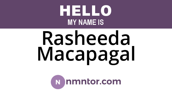 Rasheeda Macapagal