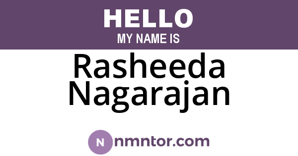 Rasheeda Nagarajan