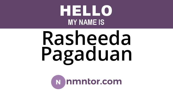 Rasheeda Pagaduan