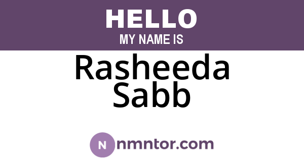 Rasheeda Sabb