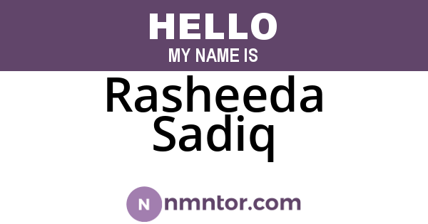 Rasheeda Sadiq