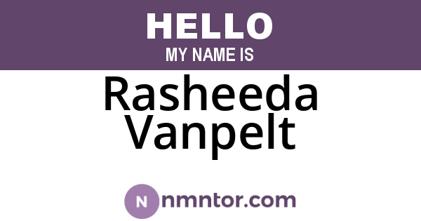 Rasheeda Vanpelt