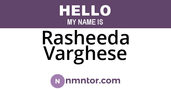 Rasheeda Varghese