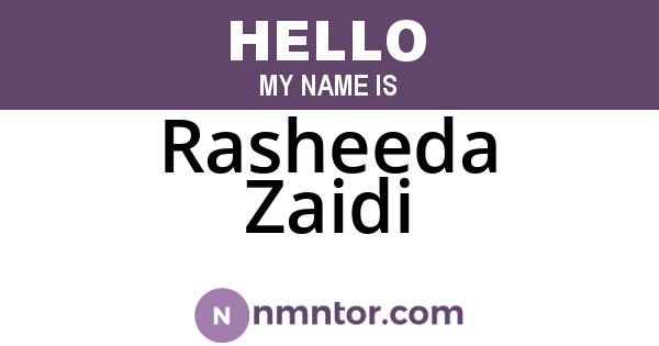 Rasheeda Zaidi