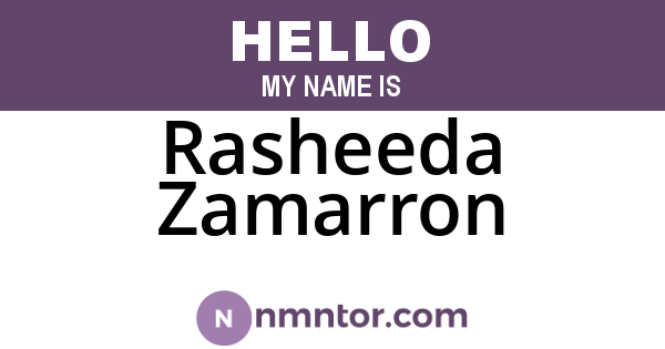 Rasheeda Zamarron