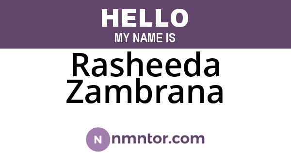 Rasheeda Zambrana