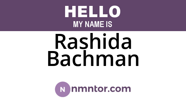 Rashida Bachman