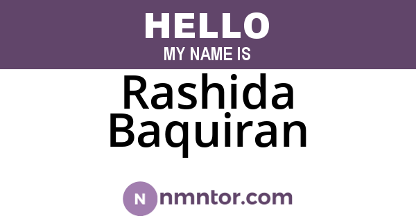 Rashida Baquiran