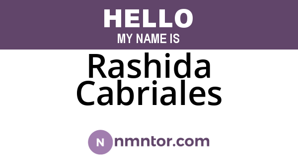 Rashida Cabriales