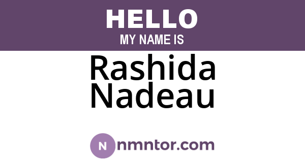Rashida Nadeau