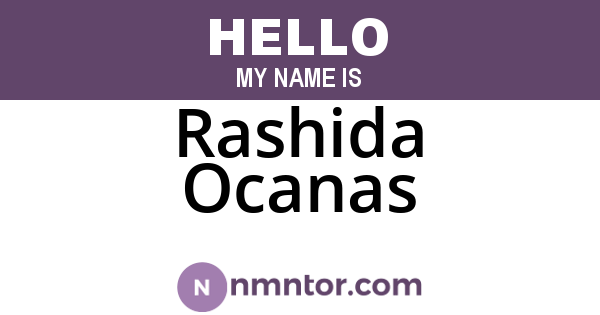 Rashida Ocanas