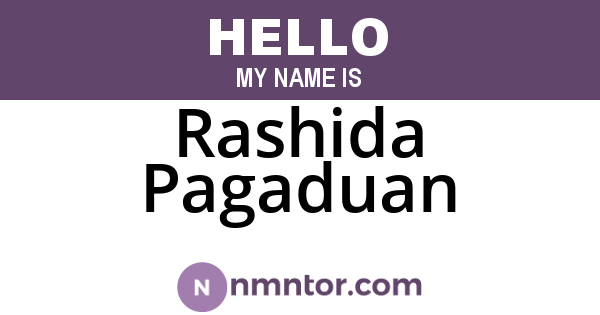 Rashida Pagaduan