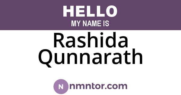 Rashida Qunnarath
