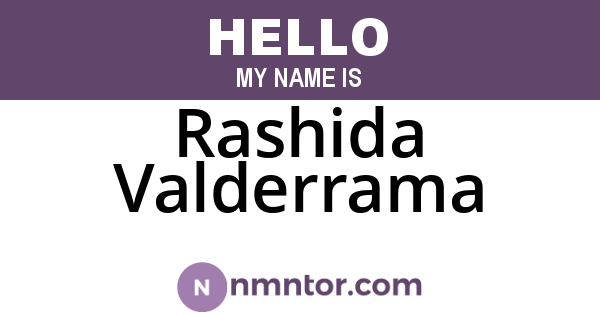 Rashida Valderrama
