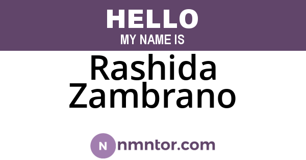 Rashida Zambrano