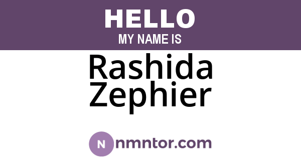 Rashida Zephier