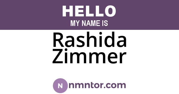 Rashida Zimmer