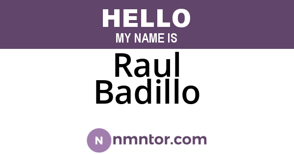 Raul Badillo
