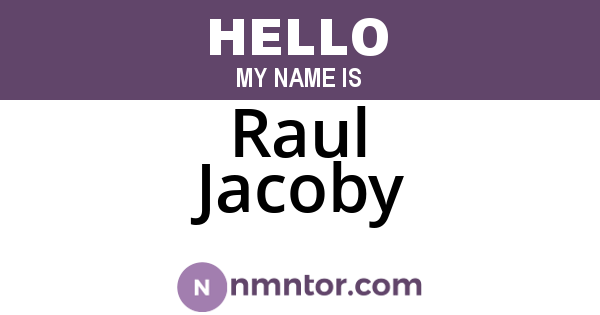 Raul Jacoby
