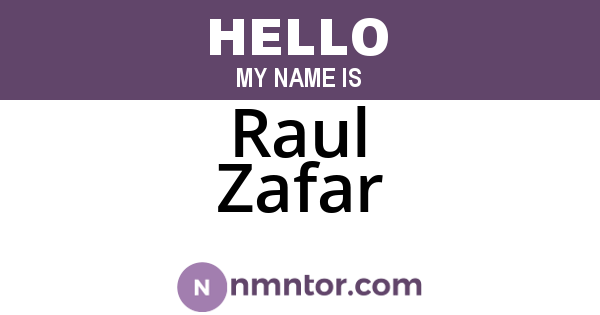 Raul Zafar