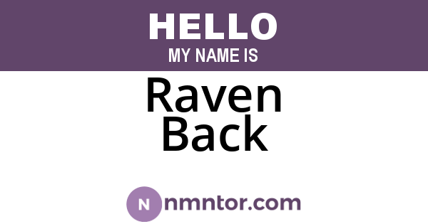 Raven Back