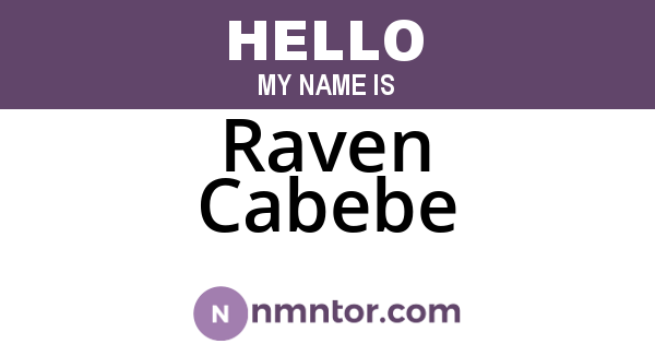 Raven Cabebe