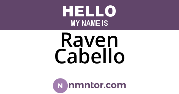 Raven Cabello