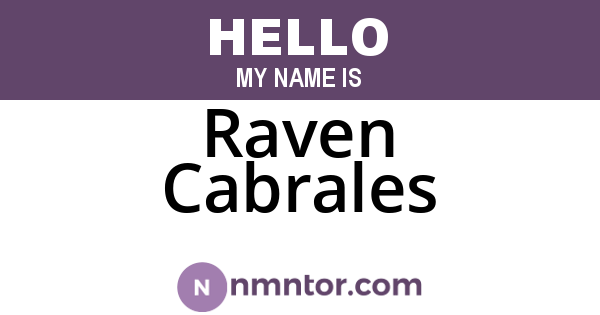 Raven Cabrales
