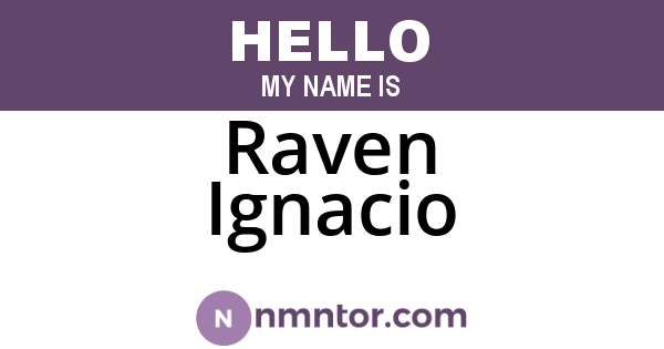 Raven Ignacio
