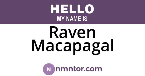 Raven Macapagal