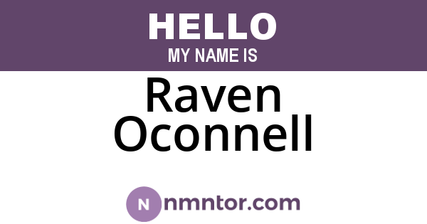 Raven Oconnell
