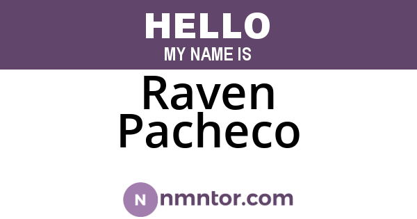 Raven Pacheco