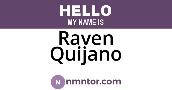 Raven Quijano