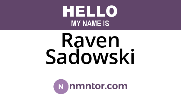 Raven Sadowski