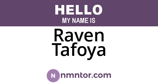 Raven Tafoya
