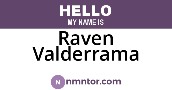 Raven Valderrama