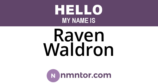 Raven Waldron