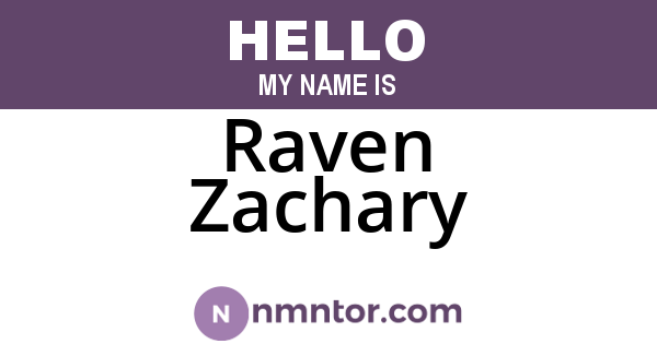 Raven Zachary