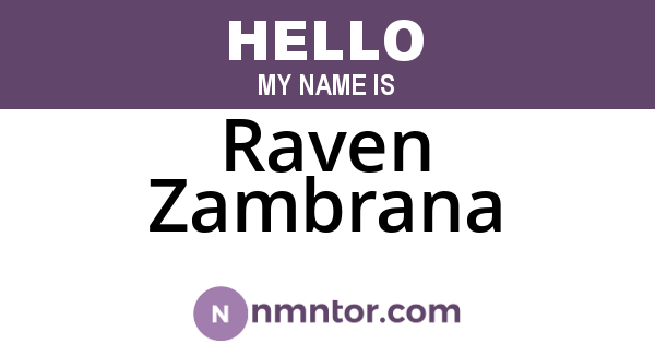 Raven Zambrana