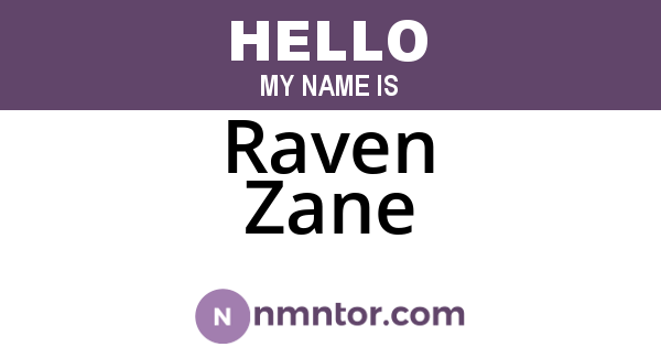 Raven Zane