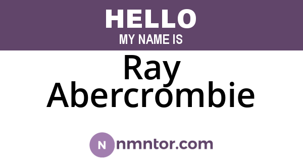 Ray Abercrombie