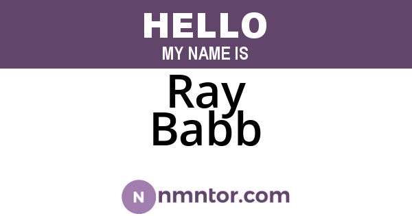 Ray Babb